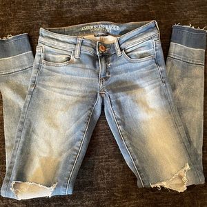 American eagle size 0 skinny jegging jeans